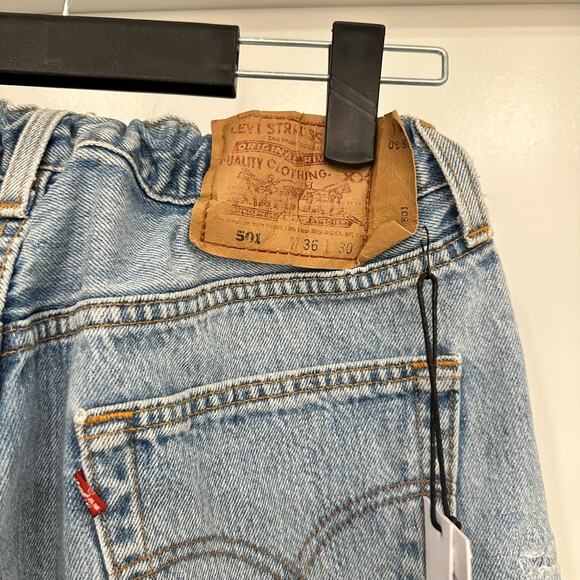 NWT Aligrace Maternity 501 Baggy Shorts in Light Blue Wash Size Medium - Picture 7 of 8